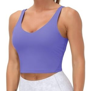 Sports Bra Longline Wirefree Padded with Medium Support Purple